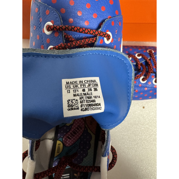 Adidas Stan Smith Shoes Mens Size 13 Blue Red Polka Dot Pharrell Williams B25400 main image 5